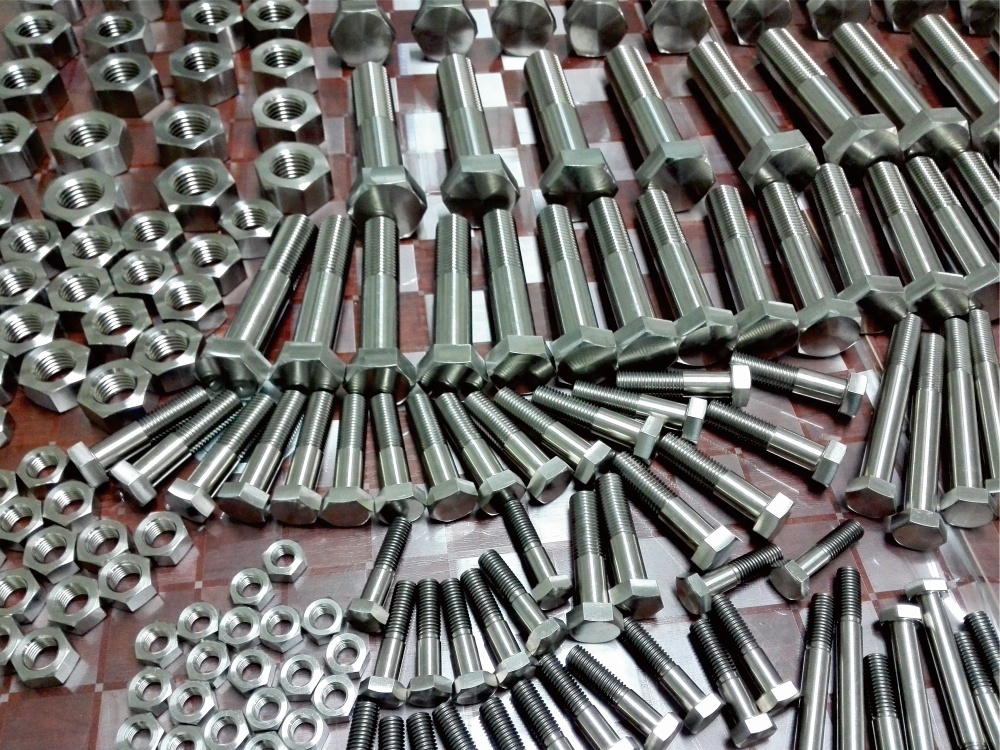 CNC machined titanium bolt