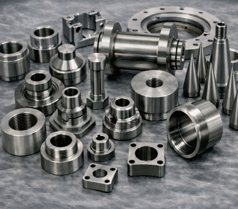 Precision CNC turned titanium components and custom machined parts