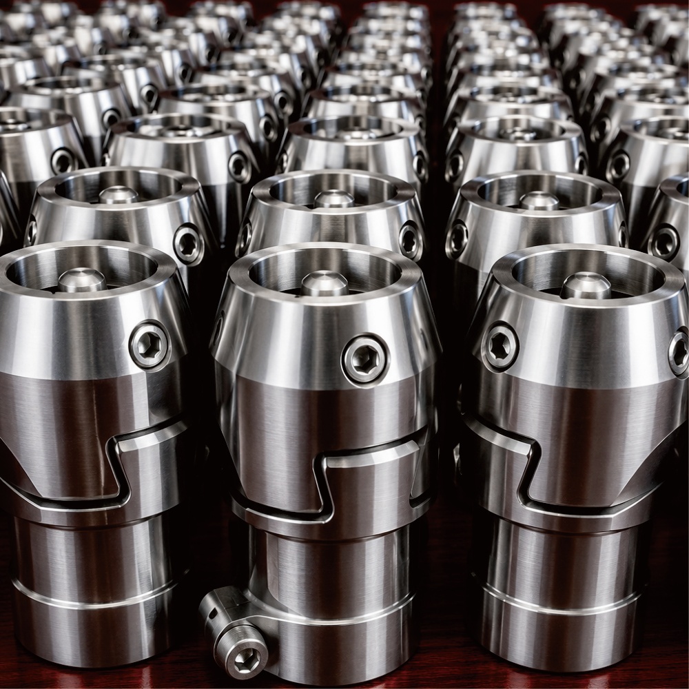 Polished stainless steel component