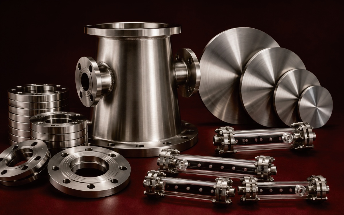 industrial equipment CNC machined parts shafts housings connectors fasteners titanium steel
