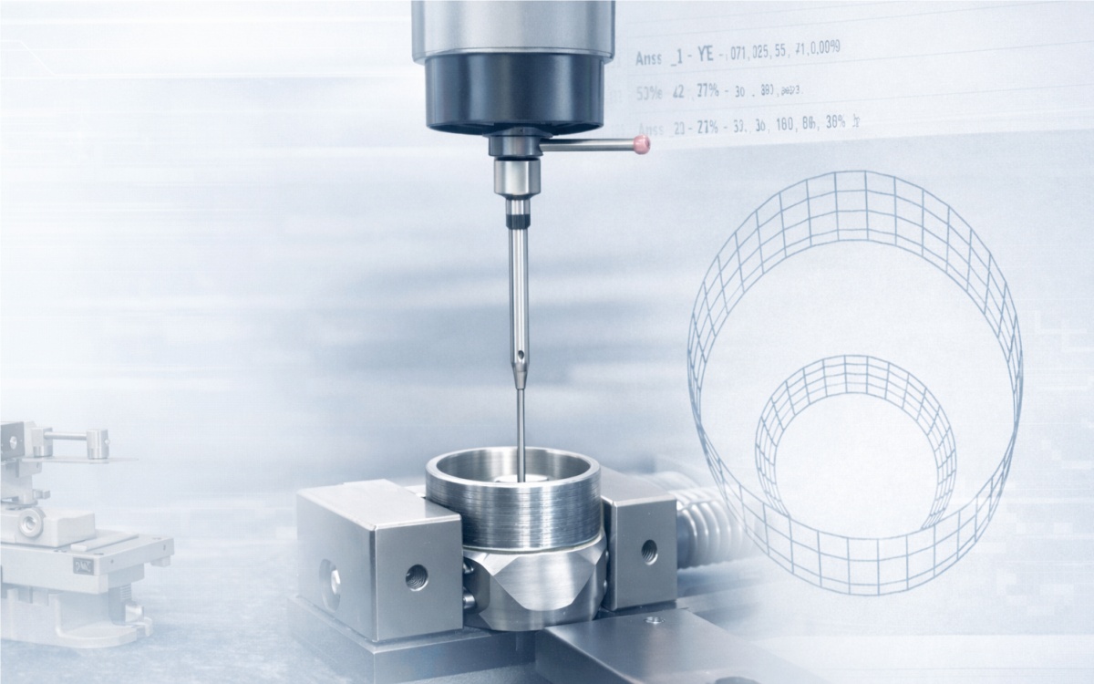 Quality control for CNC machined components including dimensional inspection and material traceability