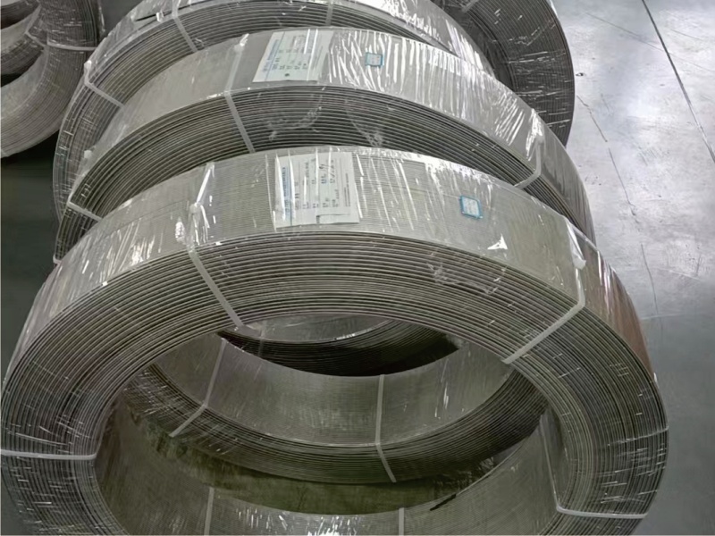 Titanium wire coil for industrial and machining applications