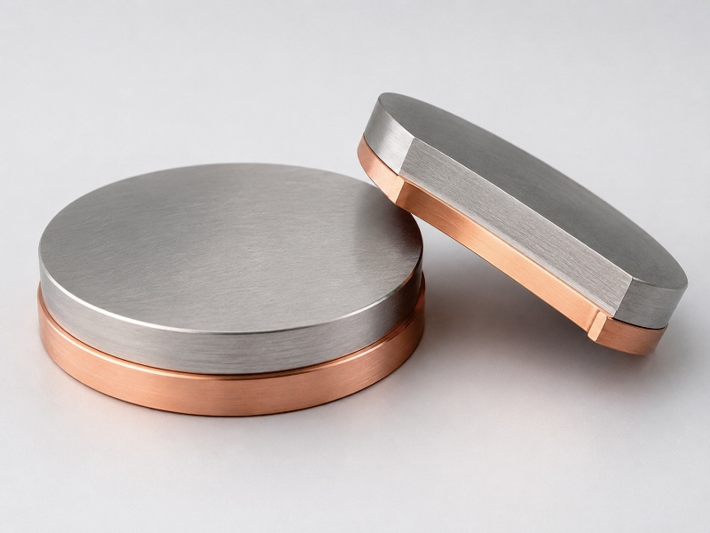 Bonded sputtering target with backing plate