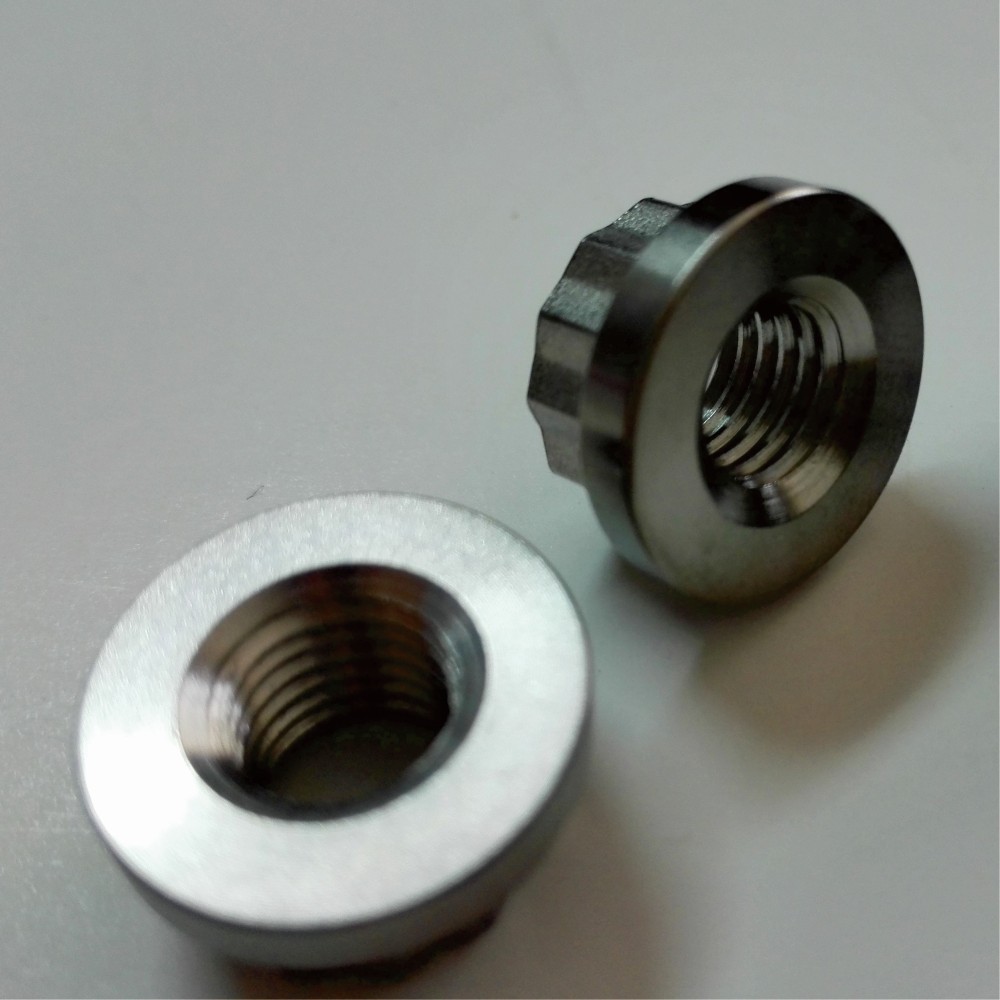 Titanium thin nut precision machined fastener