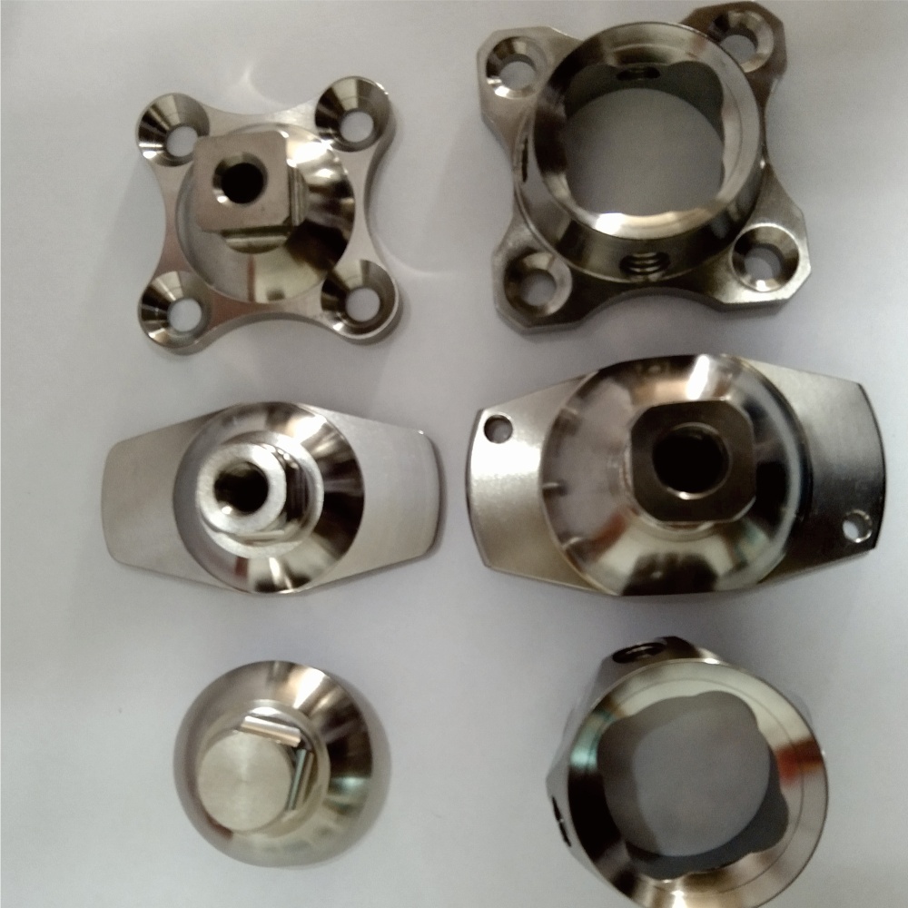 Titanium connector machined by CNC