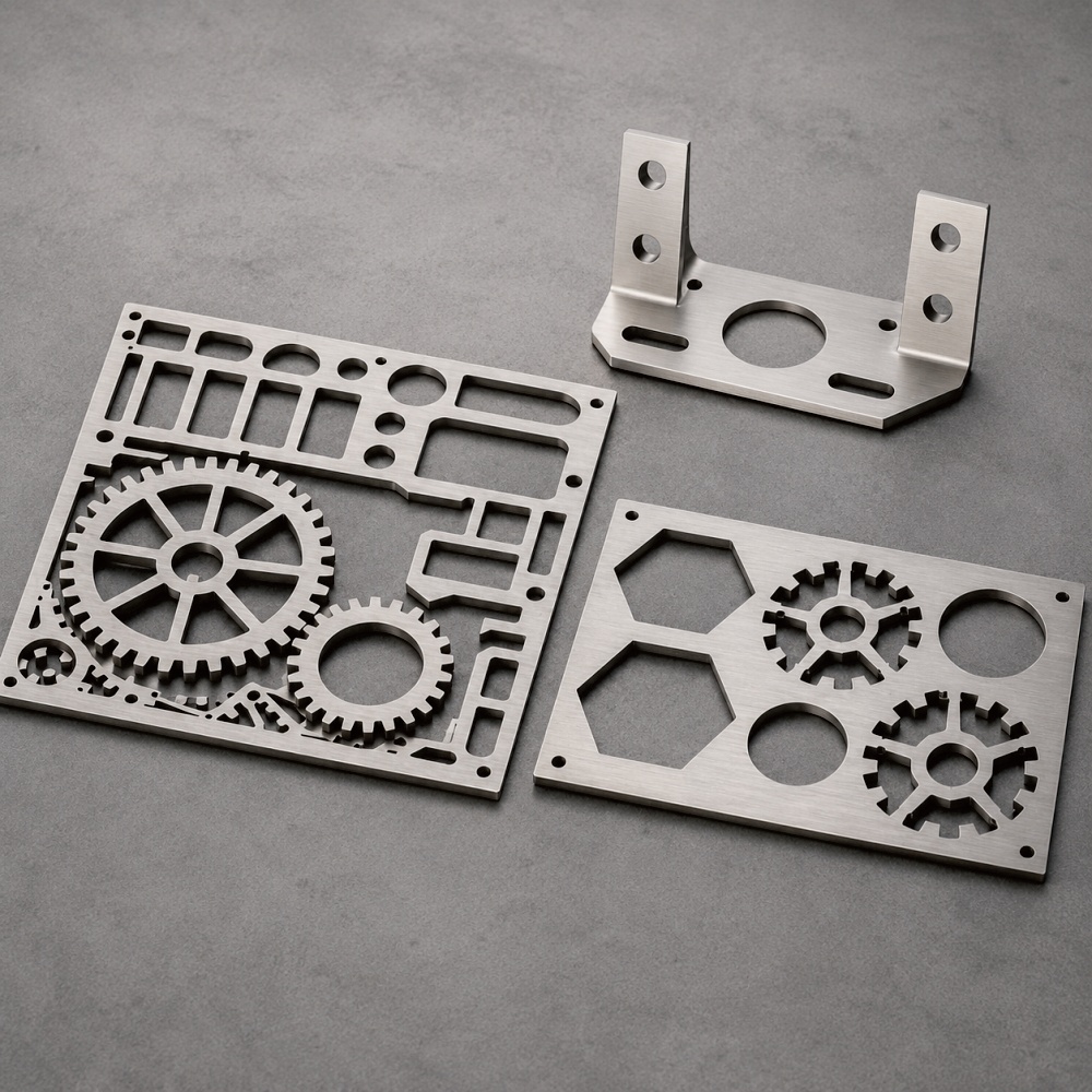Laser cut titanium plate and custom flat part