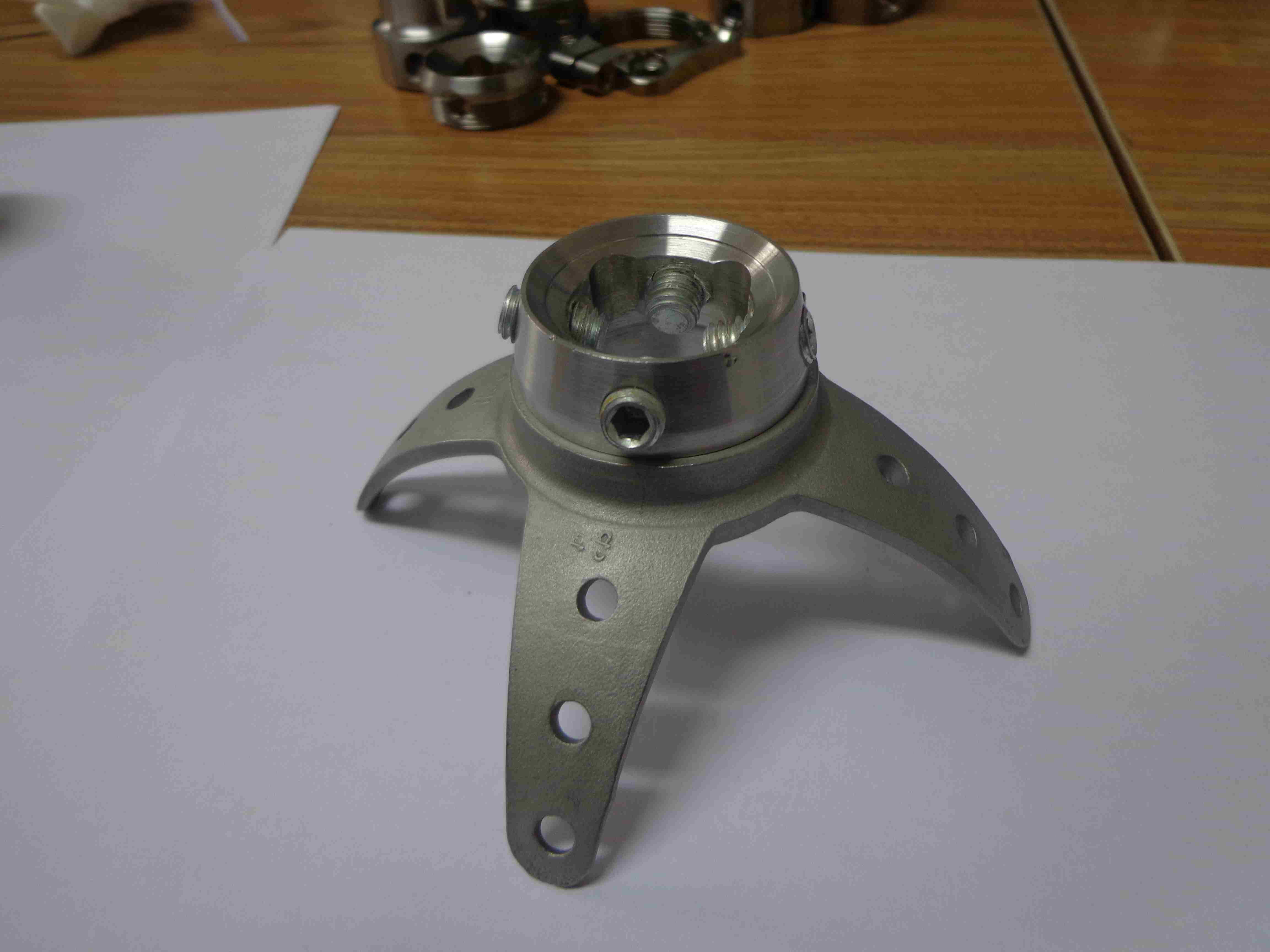 3-prong adapter with female rotating receiver prosthetic components in batch production for lower-limb prosthetic systems