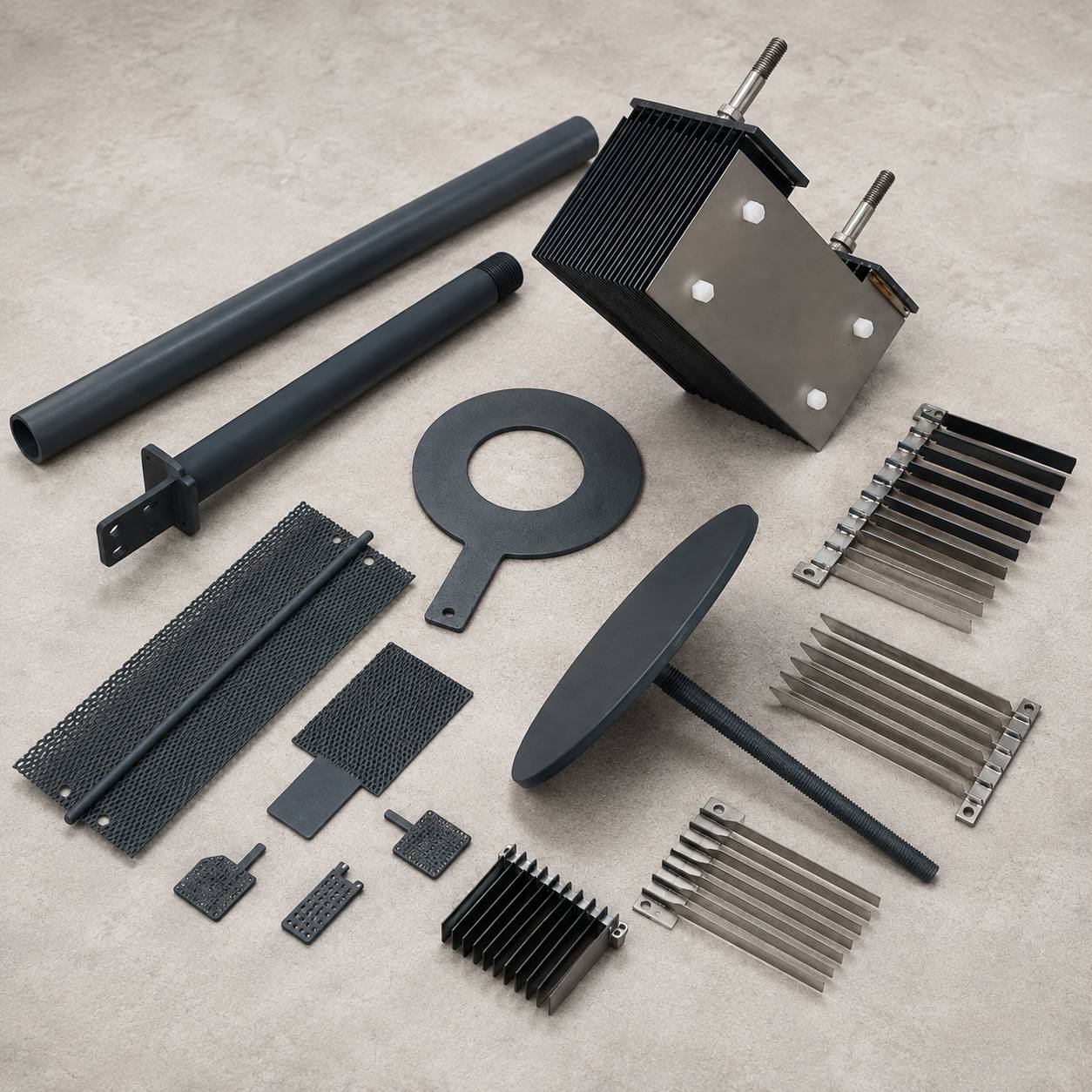 Titanium anodes with MMO coating and custom titanium anode products
