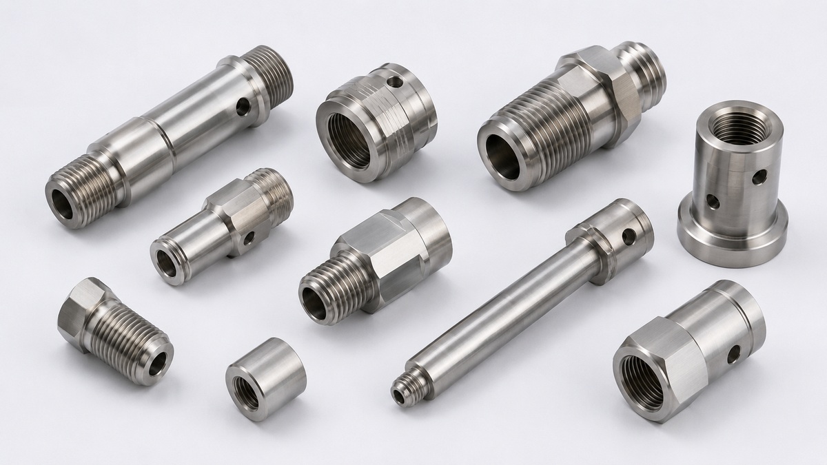custom titanium connectors CNC machined for OEM components