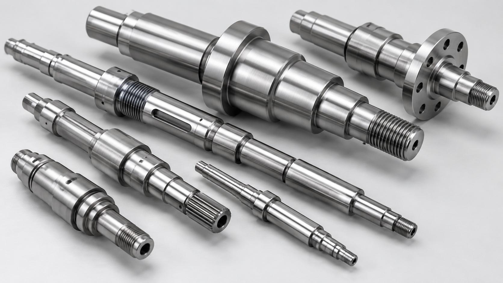 custom CNC machined titanium stepped shafts