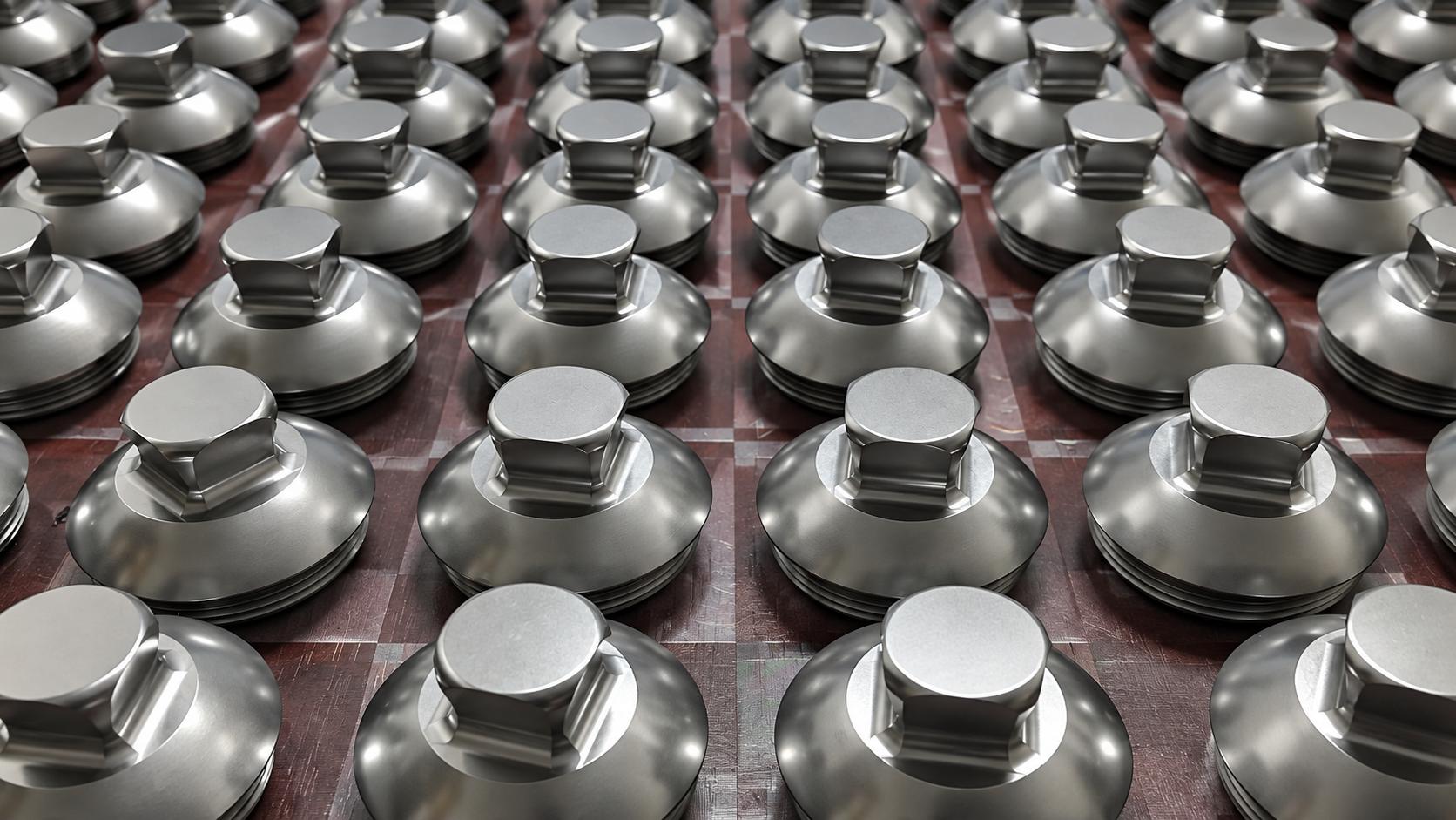custom titanium prosthetic pyramid receivers