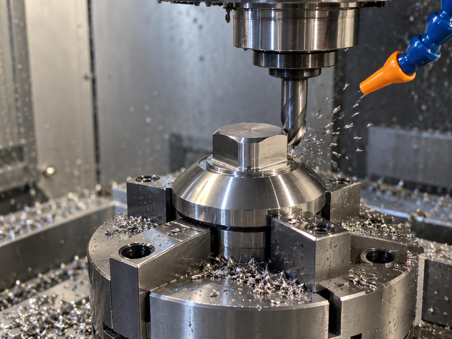 CNC machining titanium prosthetic pyramid receivers