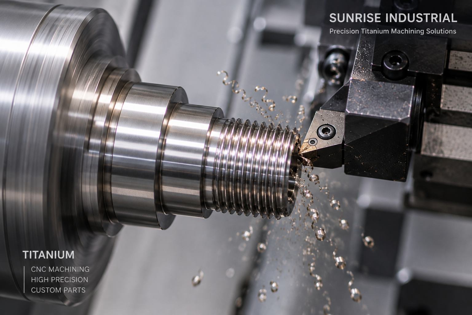CNC machining of custom titanium threaded parts